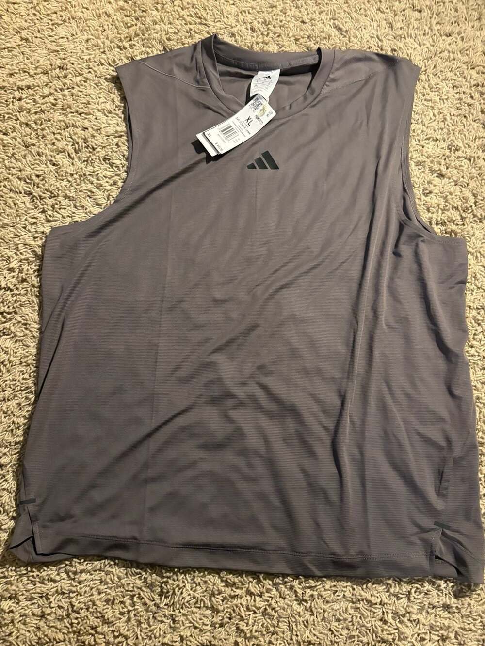 Adidas D4T Power Tank Size XL Charcoal Gray Training Workout Top nwt